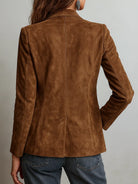 Women's Tailored Vintage-Inspired Faux Suede Jacket 1
