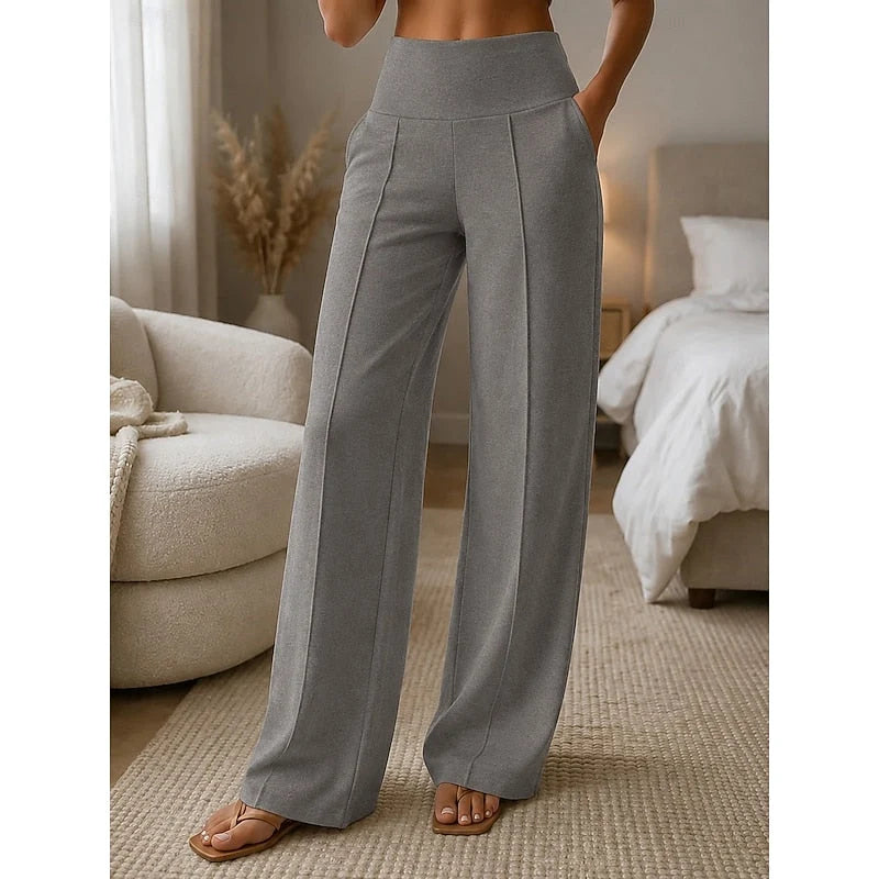 Women's Tailored Wide-Leg High-Waist Pants 0