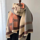 Women's Thick Printed Shawl Scarf - Cozy Wrap for Layering 0