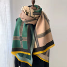 Women's Thick Printed Shawl Scarf - Cozy Wrap for Layering 3