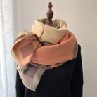 Women's Thick Printed Shawl Scarf - Cozy Wrap for Layering 5